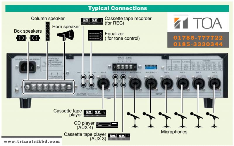 TOA A-2240 Mixer Power Amplifier Bangladesh