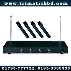 Ayzo WLM-4MP-100M 4-Channel Wireless with 2 Microphone in Bangladesh 