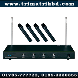 Ayzo WLM-4MP-100M 4-Channel Wireless with 2 Microphone in Bangladesh